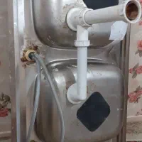 سینگ دوقلو با شیرآلات۵۰×۱۲۰ ویک عدد کابینت فلزی