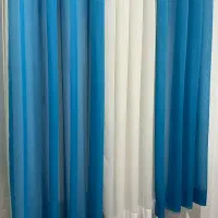 پرده حریر با آستر و میله پرده