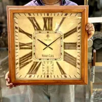 ساعت چوبی مستطیل ورتیچ مربع