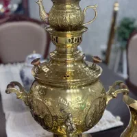 سماور برنجی ذغالی طرح هخامنشی