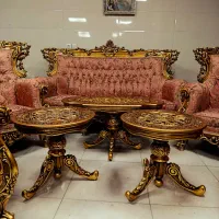 مبل سلطنتی ۹نفره بامیز غذاخوری ۸نفره و میزعسلی