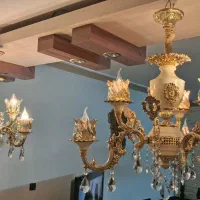 لوستر جفت کریستالی و حباب دار