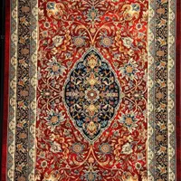 فرش‌‌‌شکار‌گاه‌گل‌ابریشم‌‌گالری‌فرش‌قصر‌ایرانی|فرش|شیراز, ریشمک|دیوار