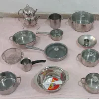 سرویس قابلمه استیل آلمان کفه چدن نچسب درحدنو نو|ظروف پختوپز|تهران, امیریه|دیوار