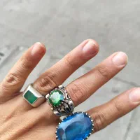 انگشتر های جواهری وخاص.موزنایت زمرد و توپاز|جواهرات|رباطکریم, نصیرشهر|دیوار