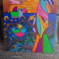 نقاشی . کار دست . زیبا . شبرنگ