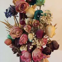 دو تا باکس دسته گل خشک و تمیز و زیبا- قیمت توافقی|گل مصنوعی|قم, باجک دو|دیوار