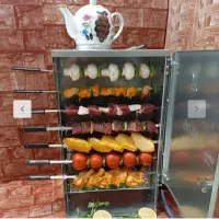 کباب پز گازی موتور دار 2800000وسماور عالی نسب 6500|اجاق گاز و لوازم برقی پخت‌وپز|جوانرود, |دیوار