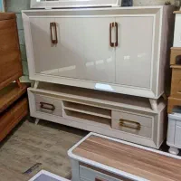 ست کامل آینه کنسول و جاکفشی MDF براق|بوفه، ویترین، کنسول|الوند, |دیوار