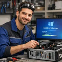 تعویض ویندوز، تعمیرات کامپیوتر لپتاپ دوربین درمحل