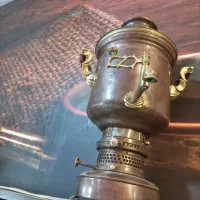 سماورقدیمی مسی ودیوارکوب مسی