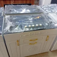 اجاق گاز ام دی اف ۵شعله جنرال  استیل و شیشه ای