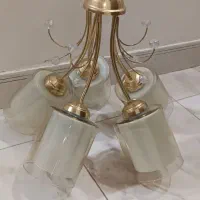 لوستر سالم ۵ شاخه رنگ طلایی
