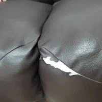 مبل پفکی چرم|مبلمان خانگی و میز عسلی|آبیک, |دیوار