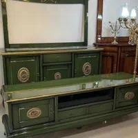 سرویس اینه کنسول با رنگبندی سبز بژ نقره ای سفید|بوفه، ویترین، کنسول|مشهد, کوی المهدی|دیوار