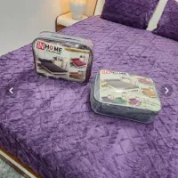 ملحفه کش دار حوله‌ای وارداتی دونفره