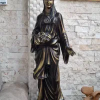 مجسمه قلع و سرب کوروش و ماندانا و گاو