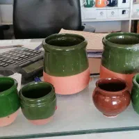 کاسه پیاله سفالی ظرف ماست لعابی دیزی رستوران