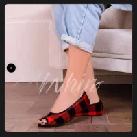 پاپوش قرمز مشکی چهارخونه تعداد شامل تخفیف است|لباس|قم, دروازه کاشان|دیوار
