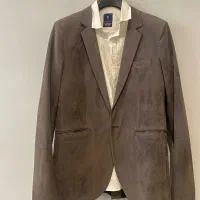 کت مخمل طوسی