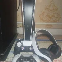 ps5 fat دو دسته با هدفون