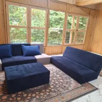 خانه یا کلبه چوبی جنگلی پلاک یک نوساز