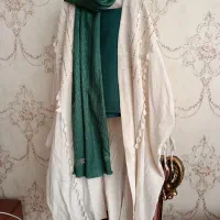 مانتو پانچ کرم مجلسی فری سایز