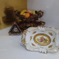 میوه خوری و زیرسیگاری دکوری و یک عدد قو