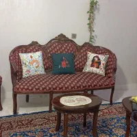 مبل تمام چوب راش مدل فرحی ۷ نفره با جلو مبلی در حد|مبلمان خانگی و میز عسلی|ماهدشت, |دیوار