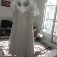 لباس عروس سایز ۳۶ تا ۴۰  جنس دانتل پایین توره