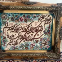 تابلو فرش دستباف گل ابریشم