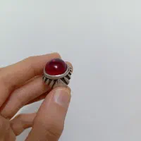 انگشتر یاقوت مردانه|کلکسیون اشیاء عتیقه|قم, کاسه گران|دیوار