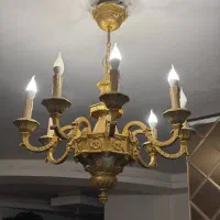 دو عدد لوستر ۸ شاخه برنز اصل نیک فرجام