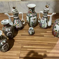 ست کامل ظروف چینی دست ساز  شرقی خاص برای کلکسیون|ظروف سرو و پذیرایی|اصفهان, توپخانه ارتش|دیوار