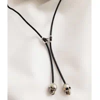 گردنبند بند چرمی آویزدار اسکلت نقره ای|بدلیجات|سنندج, |دیوار