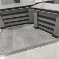 میز مدیریت طوسی بتن