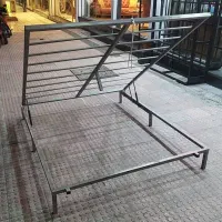 باکس تخت فلزی و چوبی با کیفیت هتلی|تشک تختخواب|چمستان, |دیوار
