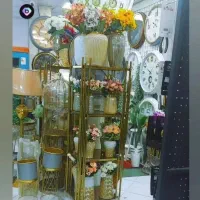 استند پیانویی 4 طبقه طلایی فلزی دکوراتیو