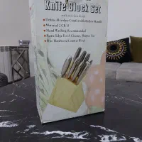 چاقو ۹ تیکه همراه با پایه ی چوبی