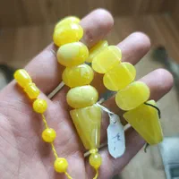 تسبیح زازاکهربا  زرد عسلی۲۳گرم