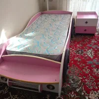 تخت خواب نوجوان با پاتختی و تشک رویال آسایش|تخت و سرویس خواب|مراغه, |دیوار