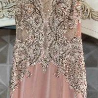 پیراهن مجلسی نگین کاری دنباله دار سایز ۴۴|لباس|سمنان, |دیوار