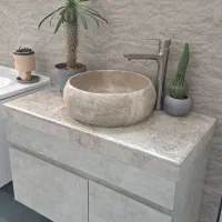 روشویی کابینتی و سنگ طبیعی