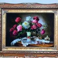 تابلو گل باران کد 7 دستبافت و ابریشم دار|تابلو فرش|تبریز, |دیوار