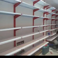 قفسه فلزی سفید پایه قرمز|فروشگاه و مغازه|جوادآباد, |دیوار