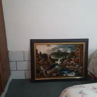 تابلو فرش طبیعت ماشینی|تابلو فرش|فسا, |دیوار