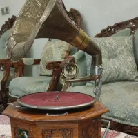 گرامافون هندلی کوکی عتیقه کلکسیونی