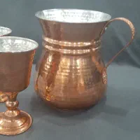 پارچ و لیوان مسی