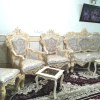 مبل سلطنتی 9 نفره|مبلمان خانگی و میز عسلی|قم, قلعه کامکار|دیوار
