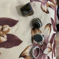 فروش تعدادی انگشتر مردانه همه نقره